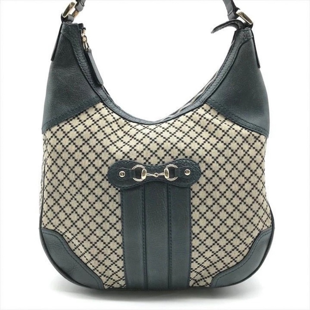 Gucci Black and Cream Hobo Bag - Picture 1 of 11